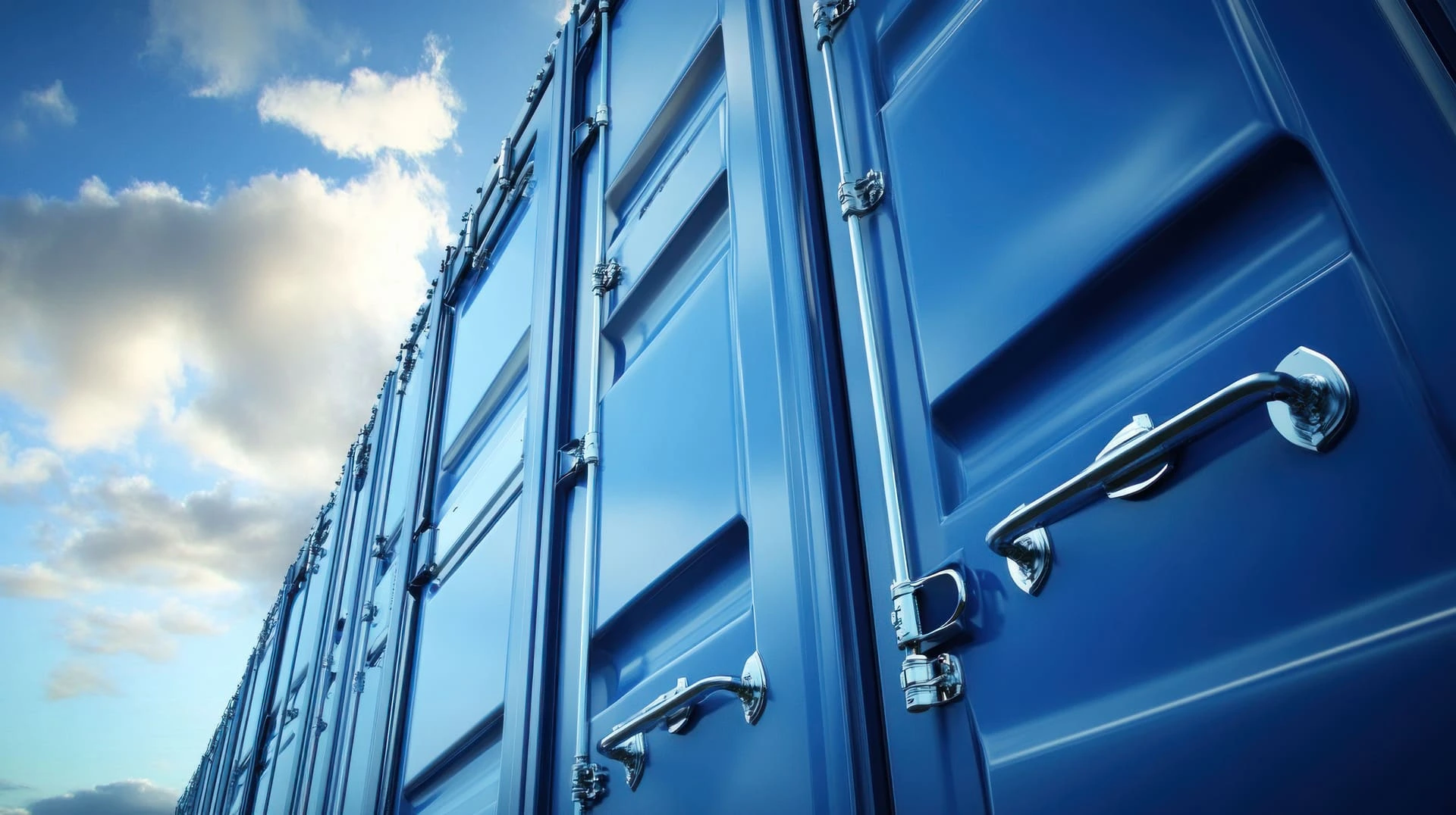 Storage containers in blue