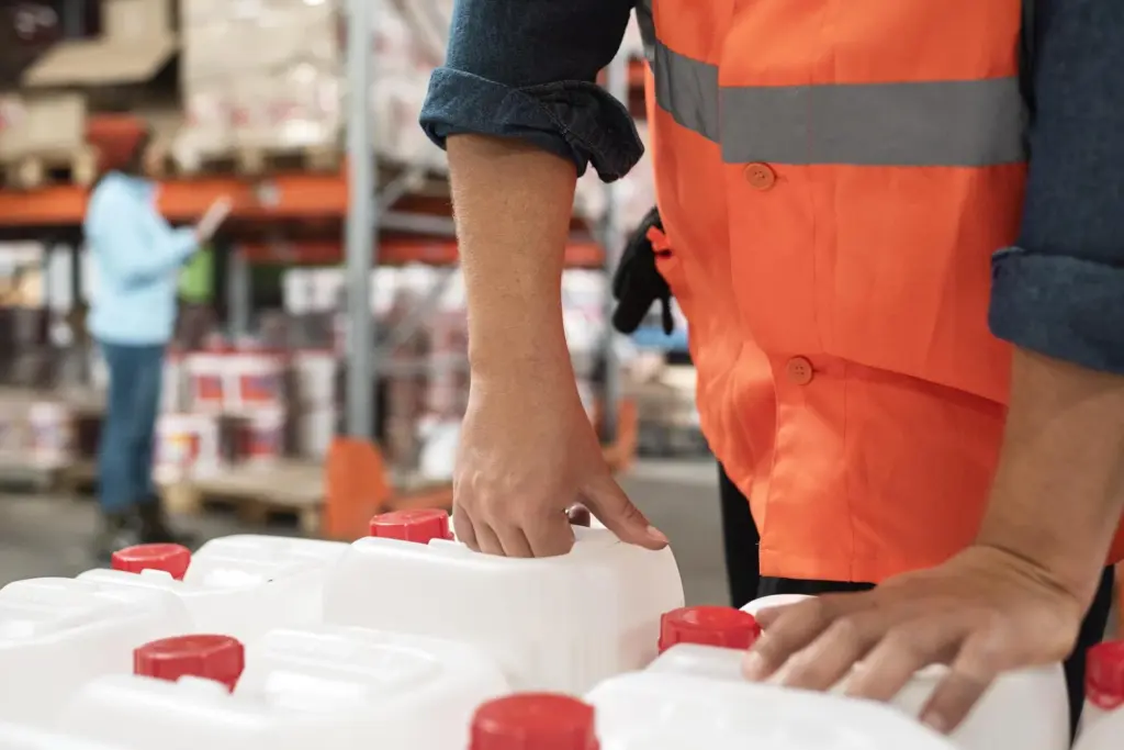 Person in charge of transporting drums containing hazardous products